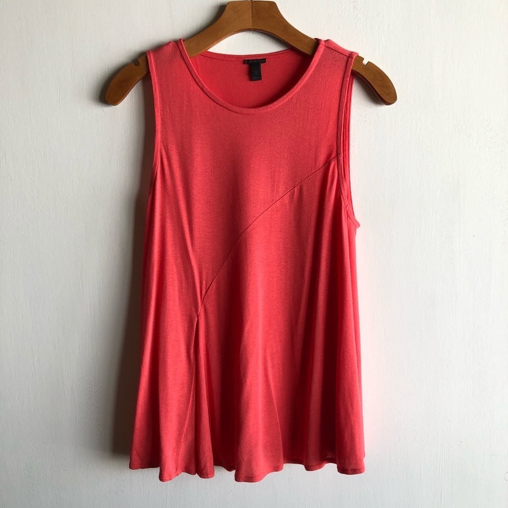 J. Crew coral pleated swing tank top - Picture 2 of 6